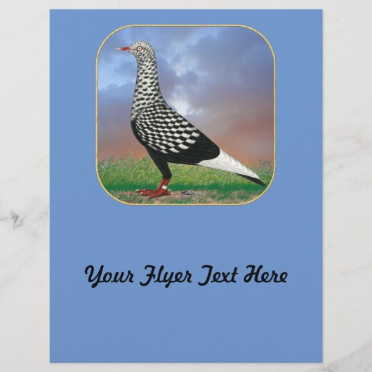 飛飛んでいる行鳩と雲 チラシ (正面)