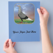 飛飛んでいる行鳩と雲 チラシ (手)