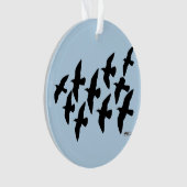 飛飛んでいる行鳩 オーナメント (正面)