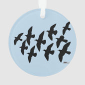 飛飛んでいる行鳩 オーナメント (裏面)