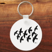 飛飛んでいる行鳩 キーホルダー (正面)