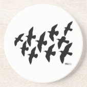 飛飛んでいる行鳩 コースター (正面)