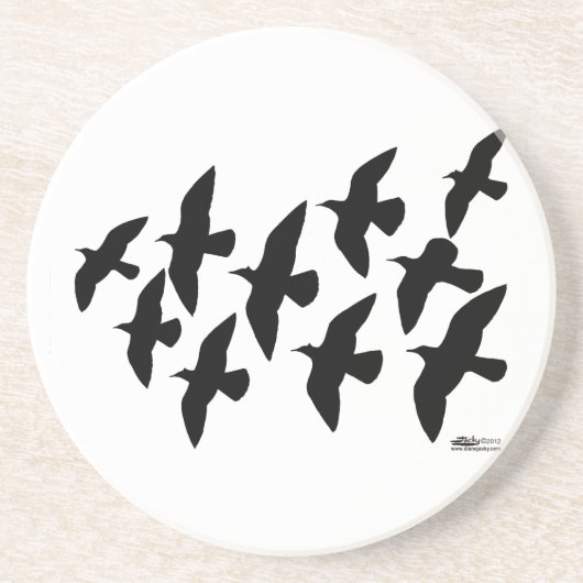 飛飛んでいる行鳩 コースター (正面)