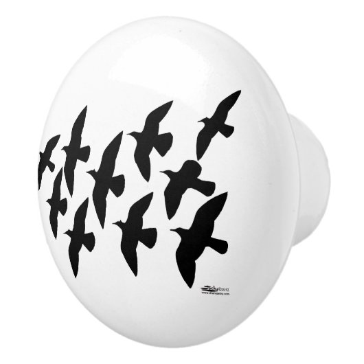 飛飛んでいる行鳩 セラミックノブ (右)