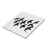 飛飛んでいる行鳩 タイル (側面)