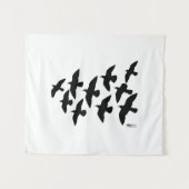 飛飛んでいる行鳩 タペストリー (正面(横))