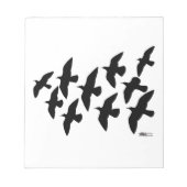 飛飛んでいる行鳩 ノートパッド (正面)