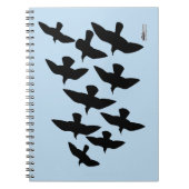 飛飛んでいる行鳩 ノートブック (正面)