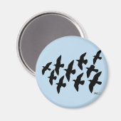 飛飛んでいる行鳩 マグネット (正面/裏面)