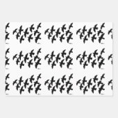 飛飛んでいる行鳩 ラッピングペーパーシート (正面2)