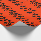 飛飛んでいる行鳩 ラッピングペーパー (角)