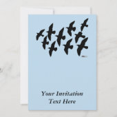 飛飛んでいる行鳩 招待状 (正面)