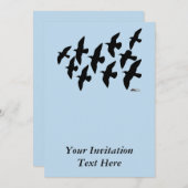 飛飛んでいる行鳩 招待状 (正面/裏面)