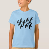 飛飛んでいる行鳩 Tシャツ (正面)