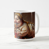 「食いしん病の女王」カラフルポートレート コーヒーマグカップ (正面右)