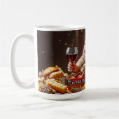 「食いしん病の女王」カラフルポートレート コーヒーマグカップ (左)