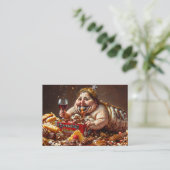 「食いしん病の女王」カラフルポートレート 名刺 (スタンド正面)