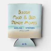 食おもしろいべ物とダンスの悪い動きのビーチ結婚式 缶クーラー (正面)