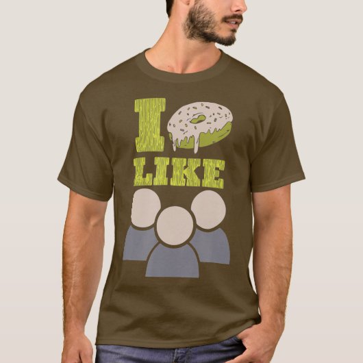 食おもしろいべ物のパンスト好きな人が好き Tシャツ (正面)