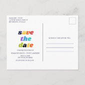 食おもしろいべ物の悪いダンスの移動日付を保存 案内ポストカード (裏面)