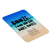 食おもしろいべ物の悪いダンス移動ビーチ結婚式 マグネット (右側)