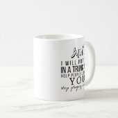 食おもしろいべ物、皮肉引用文用コーヒーカップ  コーヒーマグカップ (正面右)