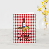 食おもしろい品と結婚の賛辞グリーティングカード カード (黄色い花)