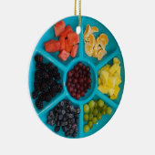 食おもしろい品クリスマスオーナメント、フルーツプレート セラミックオーナメント (右)