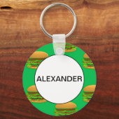 食おもしろい品パターン キーホルダー (正面)