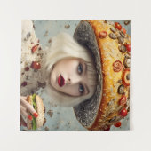 食おもしろい品人 タペストリー (正面(横))