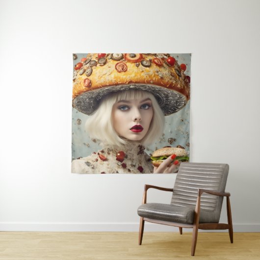 食おもしろい品人 タペストリー (インサイチュ)