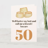 食おもしろい品引用文50th誕生日カード カード (正面)