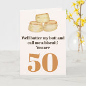 食おもしろい品引用文50th誕生日カード カード (黄色い花)