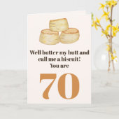 食おもしろい品引用文70th誕生日カード カード (黄色い花)