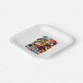 食おもしろい好き向けに100万プリンに登場するBURGER BUN ペーパープレート (傾斜あり)