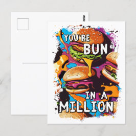 食おもしろい好き向けに100万プリンに登場するBURGER BUN ポストカード