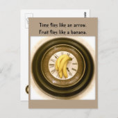 食おもしろい物はがき、ポストクロッシング、時間時計 ポストカード (正面/裏面)