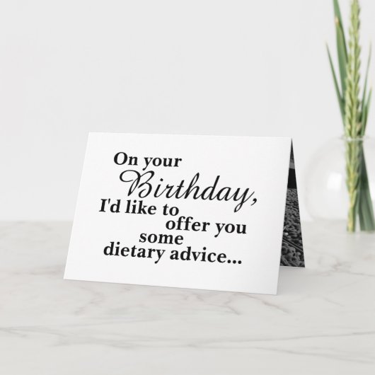 食おもしろい物ドーナツハッピーバースデー カード (正面)