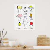 食お気に入りの品ヴィンテージキッチンアート ポスター (キッチン)