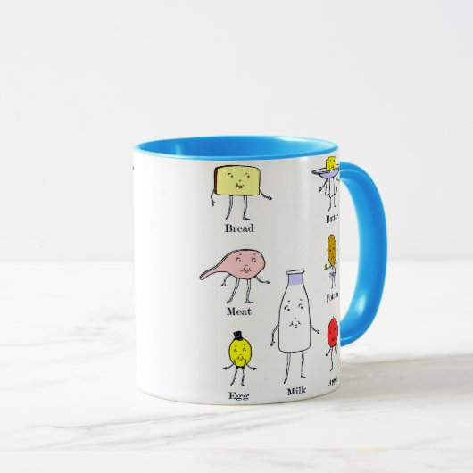 食お気に入りの品ヴィンテージキッチンアート マグカップ (正面右)