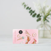 食お洒落品ケータリングレディVIP名刺 名刺 (スタンド正面)