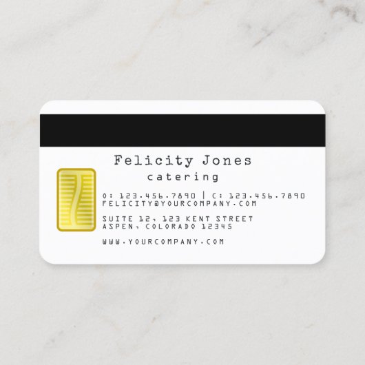 食お洒落品ケータリングレディVIP名刺 名刺 (裏面)