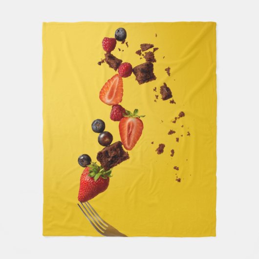 食かわいらし品 フリースブランケット (正面)