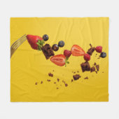 食かわいらし品 フリースブランケット (正面(横))