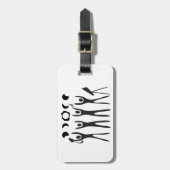 食のチェーサーのロゴの荷物のラベル ラゲッジタグ (正面縦)