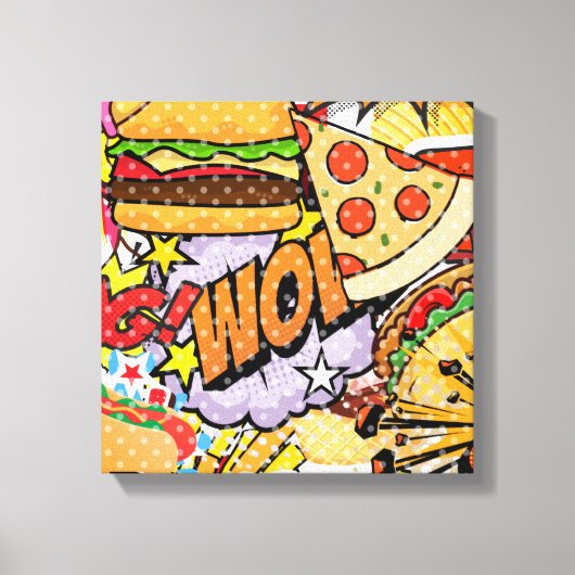 食の漫画 キャンバスプリント (正面)