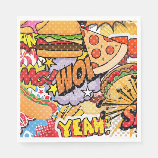 食の漫画 スタンダードランチョンナプキン (正面)