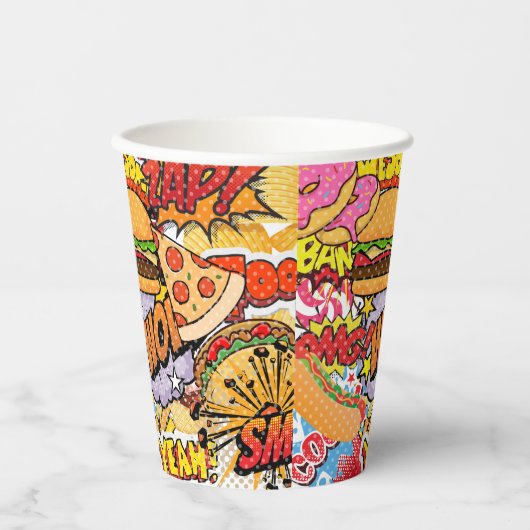 食の漫画 紙コップ (正面)