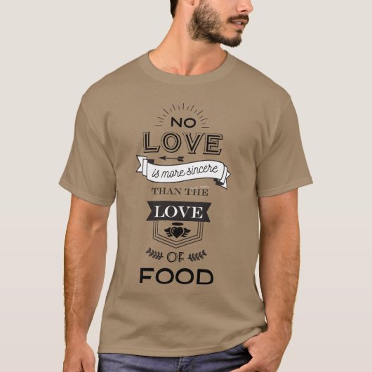 食への愛 ギフト Tシャツ (正面)