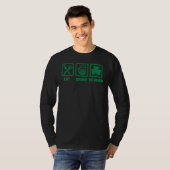 食べおもしろいドリンクとBe I Rish St Patrick's Day Tシャツ (正面フル)